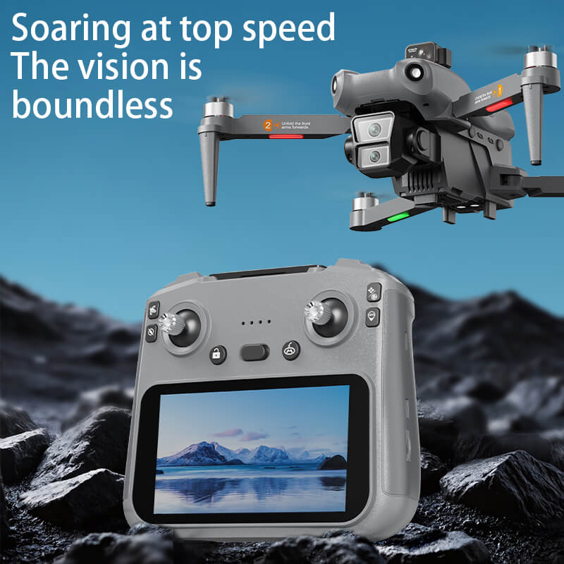Квадрокоптер L300 Ultra - дрон з HD-камерою, FPV 5G, GPS, уникненням перешкод, пультом із сенсорним екраном, до 500 м, до 28 хвилин у сумці
