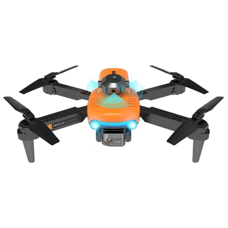 Квадрокоптер ZFR F187 Orange – дрон з 4K і HD камерами, FPV, барометр, уникнення перешкод, до 20 хвилин в кейсі