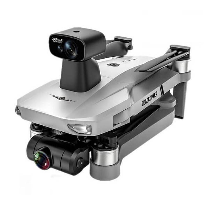 Квадрокоптер Kfplan KF102 Max Gray - дрон з 4K і HD камерами, EIS, FPV, GPS, БК мотори, запобігання перешкод, до 1200м, 25 хвилин в кейсі