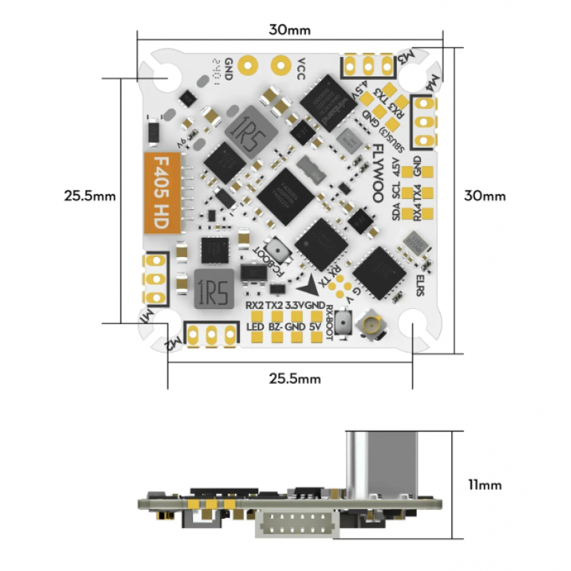 Польотний контролер GOKU GN 745 45A AIO 32bit V3 FC — плата управління для дрона