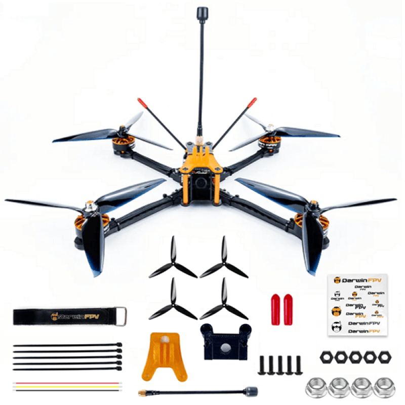 Квадрокоптер DarwinFPV Darwin129 7” Long Range PNP – FPV-дрон з камерою, БК мотори, GPS, вантажопідйомність до 1,5 кг, до 3 км