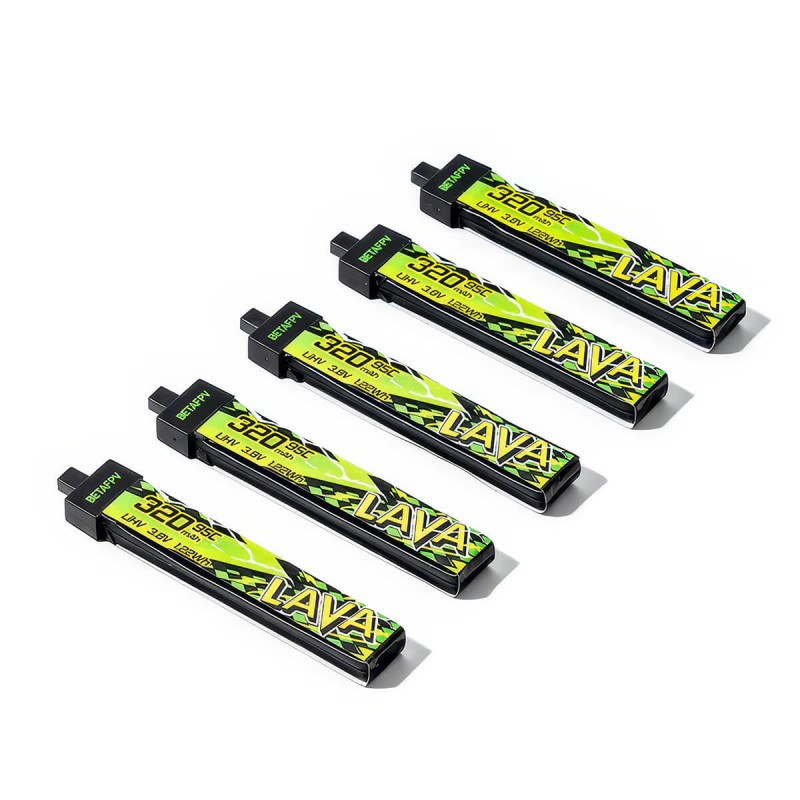 Акумуляторна батарея 5 шт 320 mAh 1S BT2.0 для квадрокоптера BetaFPV Air65, Meteor65 Pro, Cetus (до 4 хвилин польоту)