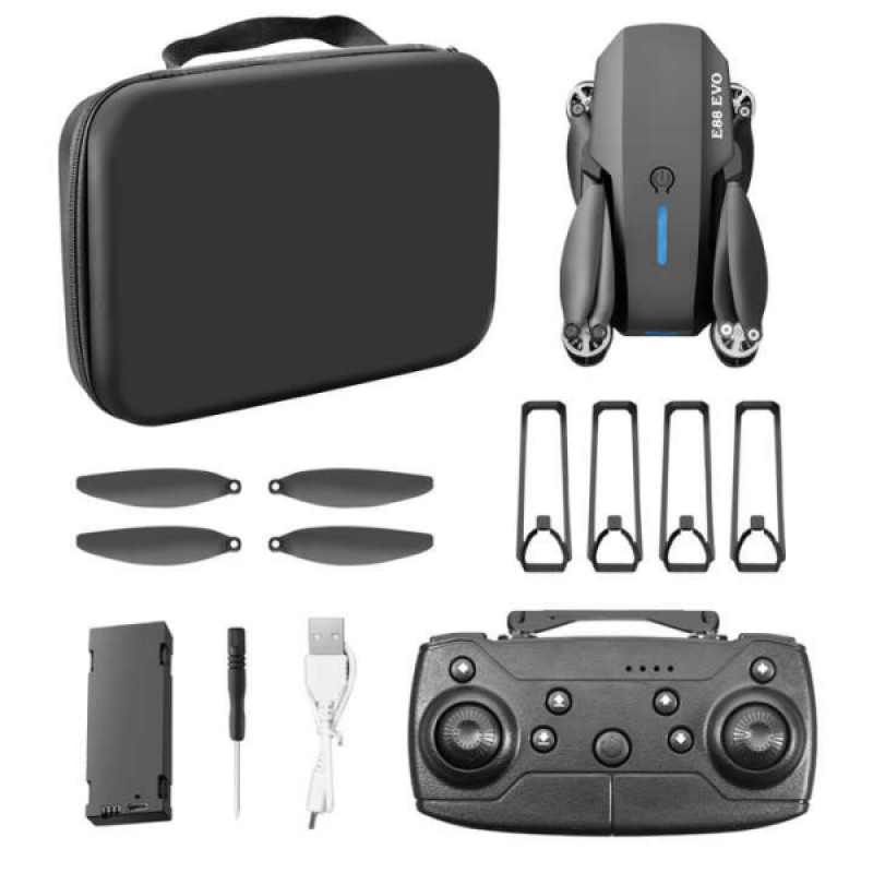 Квадрокоптер E88 EVO - Дрон із безщітковим двигуном та камерою 4k, оптичний потік, до 20 хв польоту, до 150 м