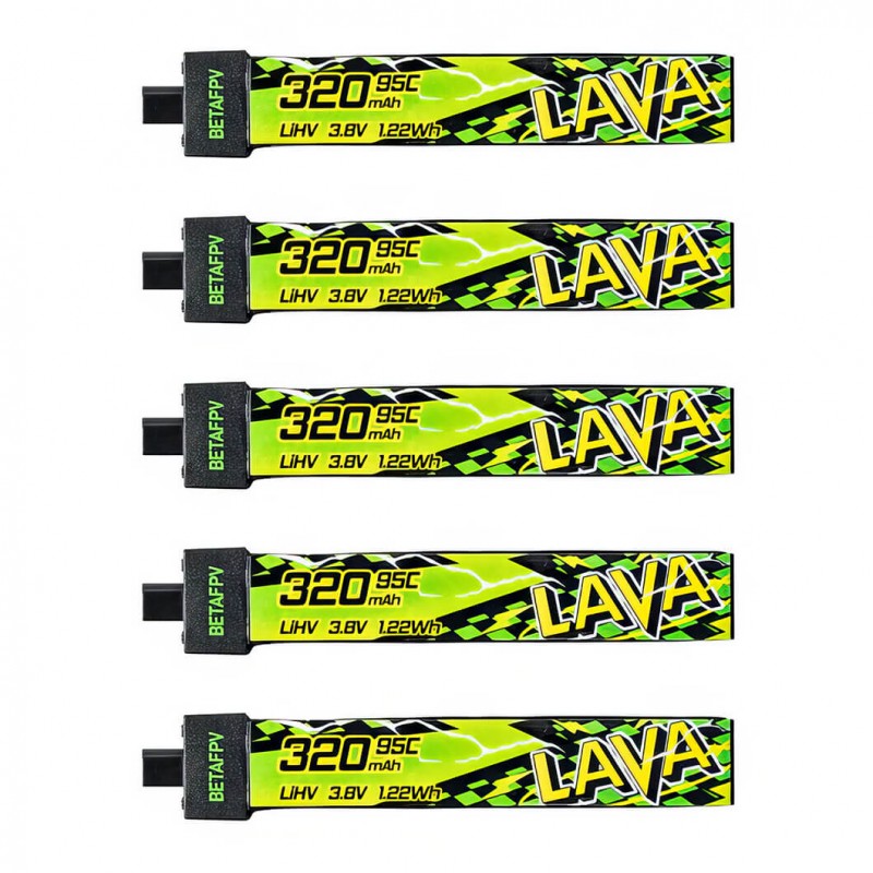 Акумуляторна батарея 5 шт 320 mAh 1S BT2.0 для квадрокоптера BetaFPV Air65, Meteor65 Pro, Cetus (до 4 хвилин польоту)