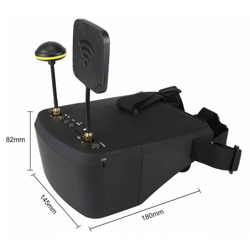 FPV-окуляри EV800D 5.8G Diversity 40CH DVR для квадрокоптерів