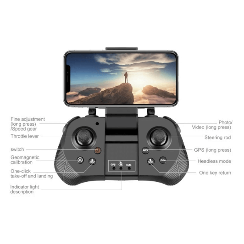 Квадрокоптер 4DRC F10 - дрон з 4K і HD камерами, FPV, GPS, до 500м, 20 хвилин в кейсі