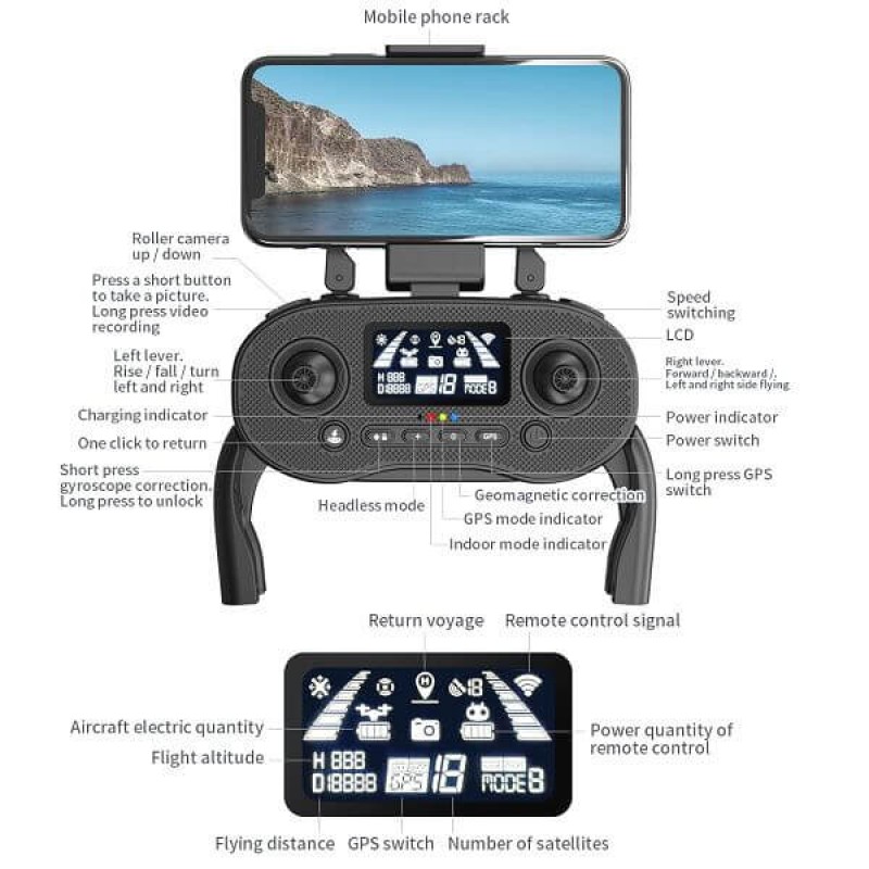 Квадрокоптер LYZRC L500 Pro Orange - дрон з 4K і HD камерами, FPV, GPS, БК мотори, до 1200м, 25 хвилин в кейсі + VR окуляри