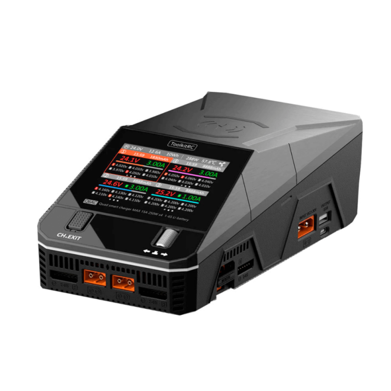 Зарядний пристрій ToolkitRC Q6AC (AC 400W/DC 250W x4)