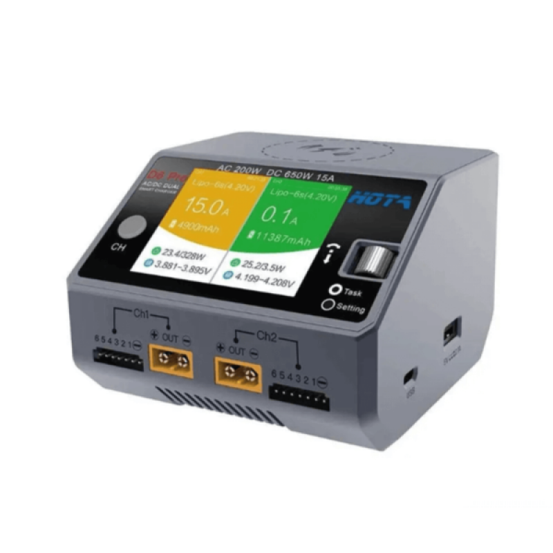 Зарядний пристрій HOTA D6 Pro AC 200W DC 650W – зарядка для живлення акумуляторів від мережі