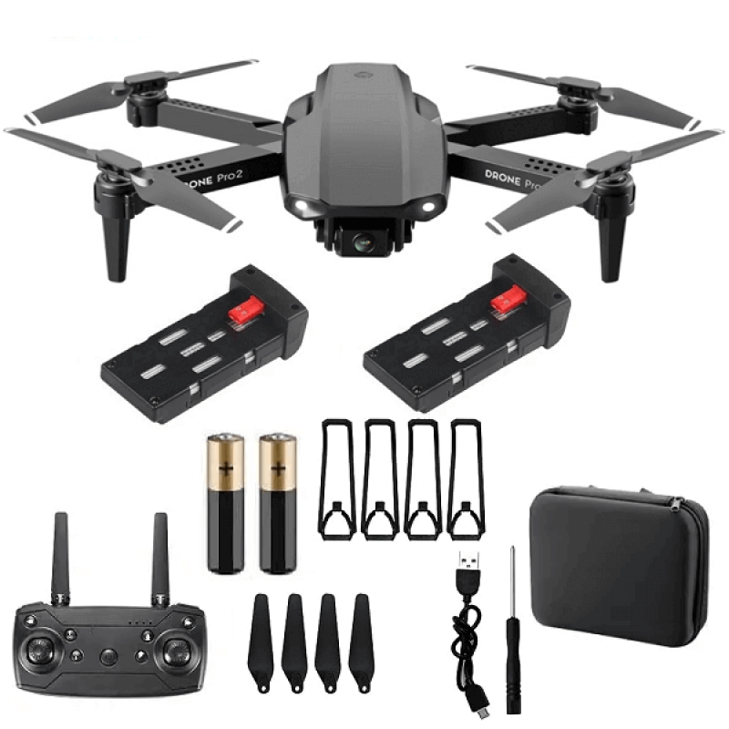 Квадрокоптер RC E99 Pro 2 Plus Black - дрон з 4K і HD камерами, FPV, барометр, до 40хв (додатковий акумулятор) + злітний майданчик