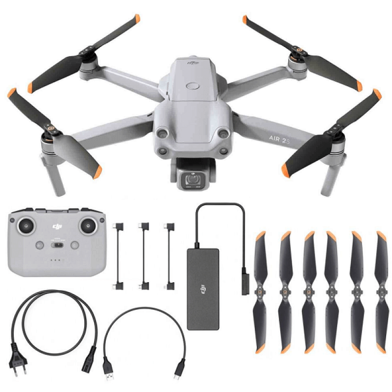 Квадрокоптер DJI Air 2S (CP.MA.00000359.01; CP.MA.00000354.01) − дрон з 5.4K камерою, FPV, GPS, БК мотори, до 18.5 км, 31 хвилини