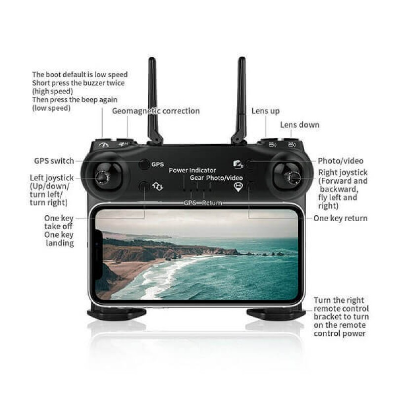 Квадрокоптер ZLRC SG108 S Orange - дрон з 4K і HD камерами, FPV, GPS, БК мотори, до 1000м, 25 хвилин в кейсі + злітний майданчик