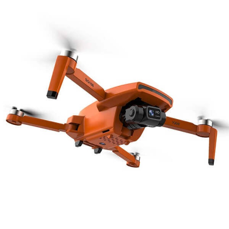 Квадрокоптер ZLRC SG108 Pro Orange - дрон з 4K і HD камерами, FPV, GPS, БК мотори, до 1000м, 25 хвилин в кейсі