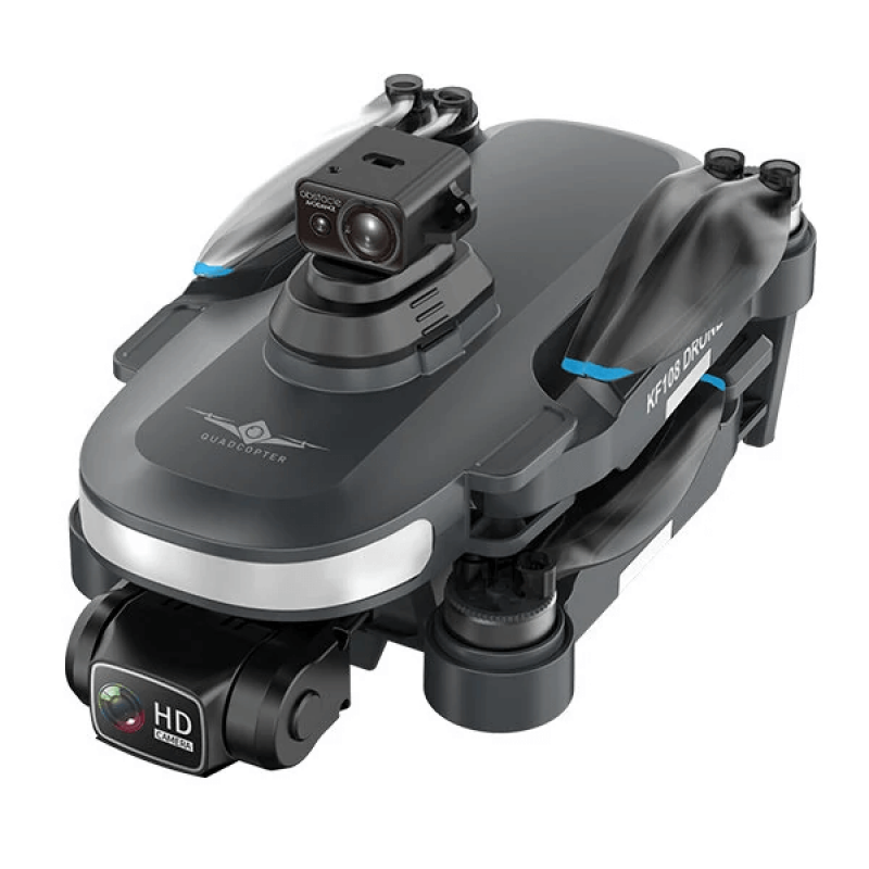 Квадрокоптер Kfplan KF108 Max - дрон з 4K і HD камерами, FPV, GPS, БК мотори, запобігання перешкод, до 500м, 25 хвилин в кейсі
