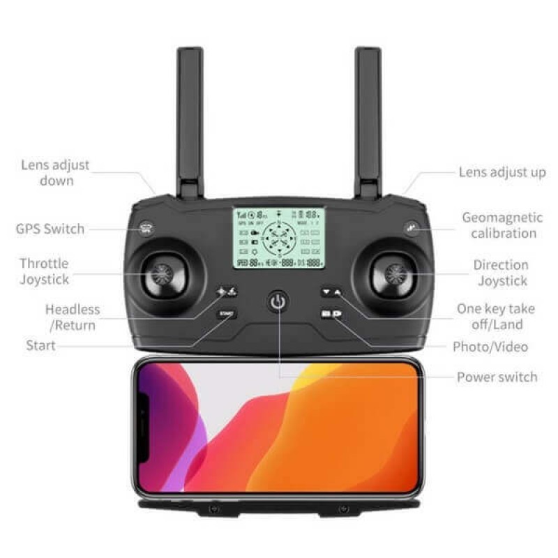 Квадрокоптер JJRC X17 Orange - дрон з 6K і HD камерами, FPV, GPS, БК мотори, до 1000м, 30 хвилин в сумці