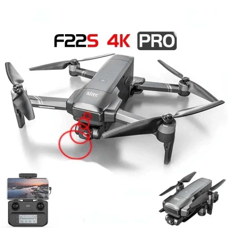 Квадрокоптер SJRC F22 S3 PRO 4K Pro - дрони з 4K 3-осьовий підвіс, 5G WI-FI, GPS, FPV, БК мотори, дальність 6 км, до 35 хв. польоту