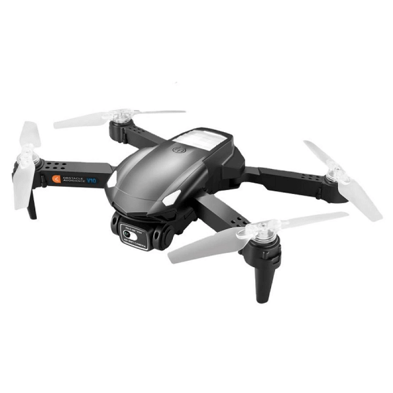 Квадрокоптер RC V10 Black − дрон з 4K і HD камерами, FPV, уникнення перешкод, барометр, до 20 хв у кейсі
