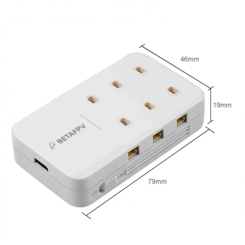 Зарядний пристрій BetaFPV 6 портів BT2.0 і PH2.0 для 1S акумуляторів