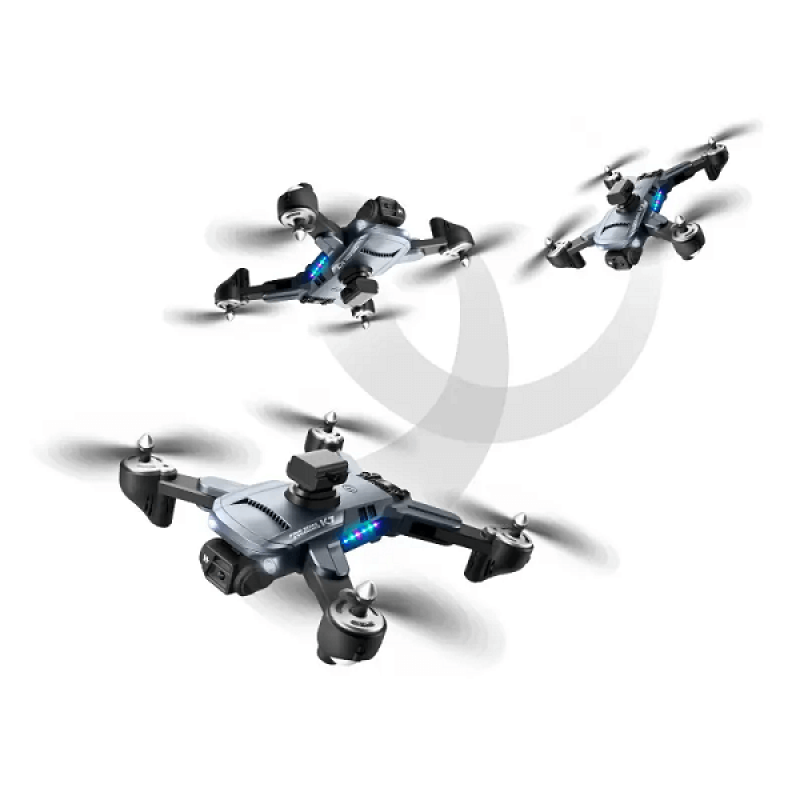 Квадрокоптер XKJ K7 Black – дрон з 4K і HD камерами, FPV, запобігання перешкод, до 15 хвилин в кейсі