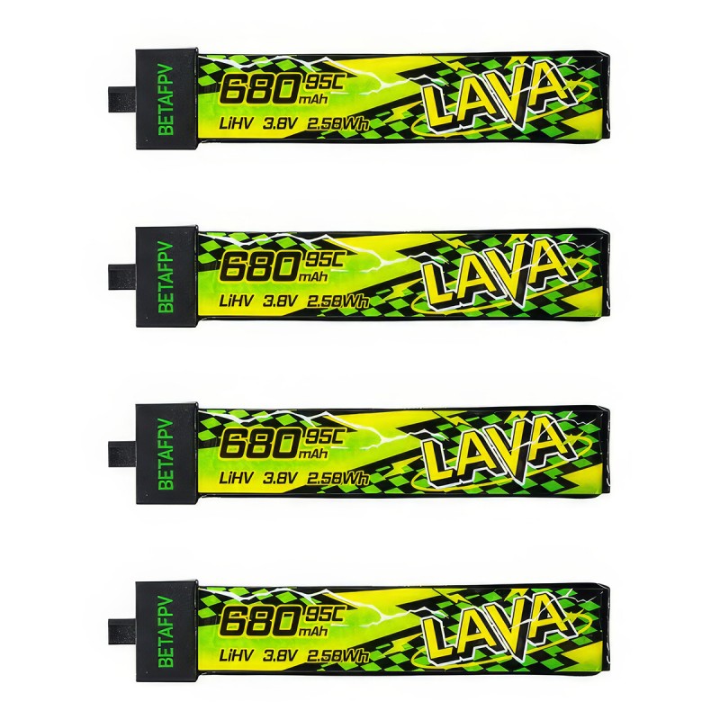 Акумуляторна батарея 4 шт 680 mAh 1S BT2.0 для квадрокоптера BetaFPV Air75/Meteor75 Pro (до 7 хвилин польоту)
