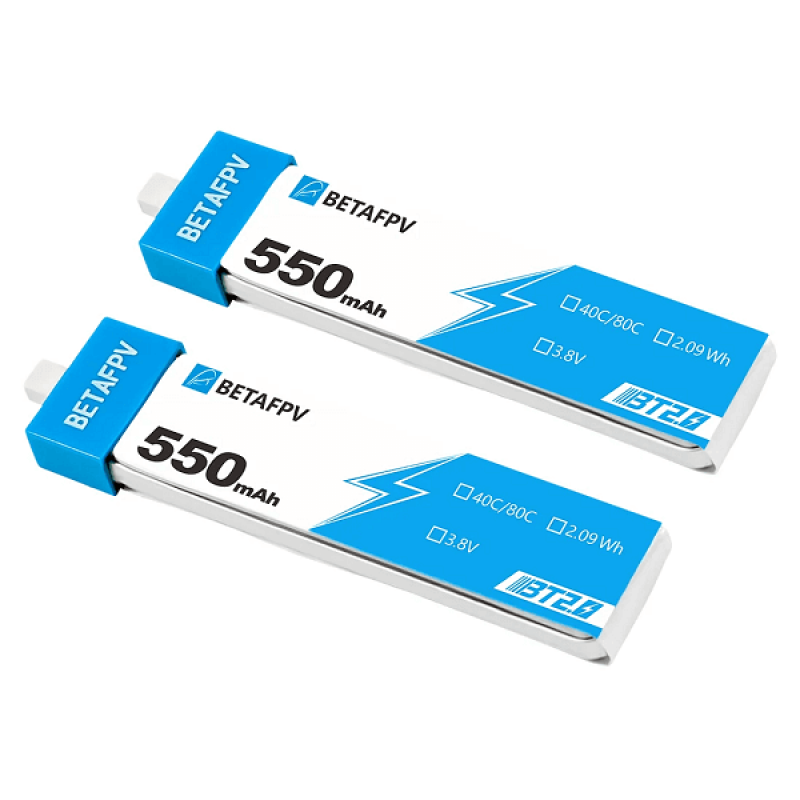 Акумуляторна батарея 2 шт BT2.0 на 550 mAh 1S 40C для квадрокоптера BetaFPV Meteor75 Pro