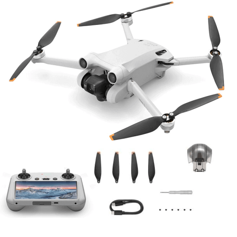Квадрокоптер DJI Mini 3 Pro RC (CP.MA.00000492.02, CP.MA.00000492.03) - дрон з 4K камерою, FPV, GPS, БК мотори, до 18 км, 34 хвилин