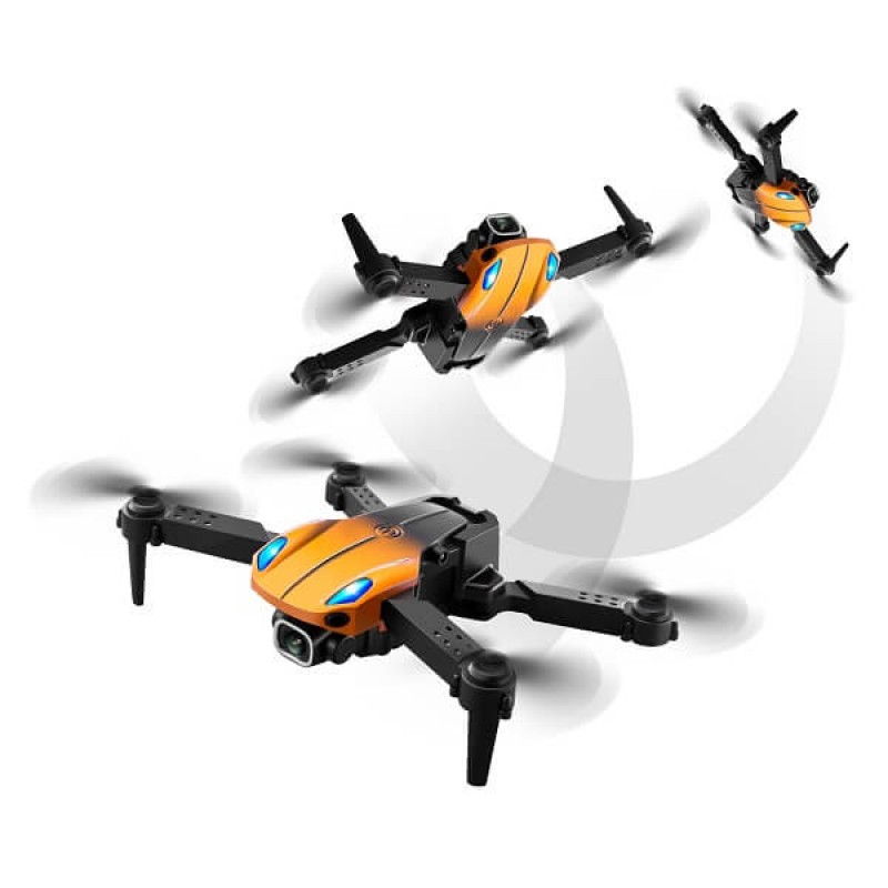 Квадрокоптер XKJ KY907 Black-Orange – міні-дрон з 4K і HD камерами, FPV, запобігання перешкод, до 15 хвилин в кейсі