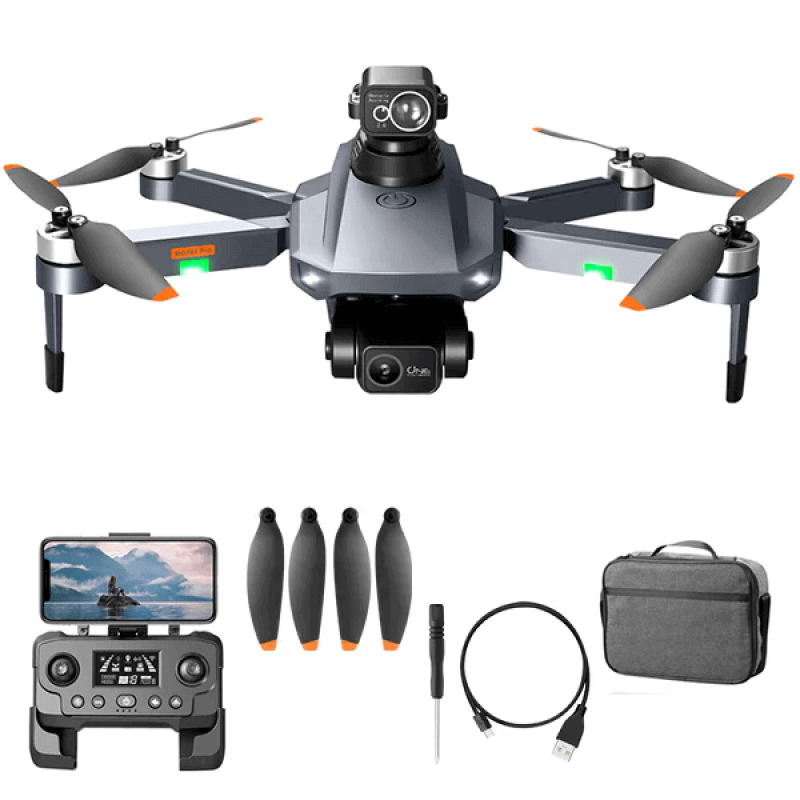 Квадрокоптер RC RG101 Pro - дрон з 4K і HD камерами, FPV, GPS, БК мотори, уникнення перешкод, до 3000м, 28хв в сумці