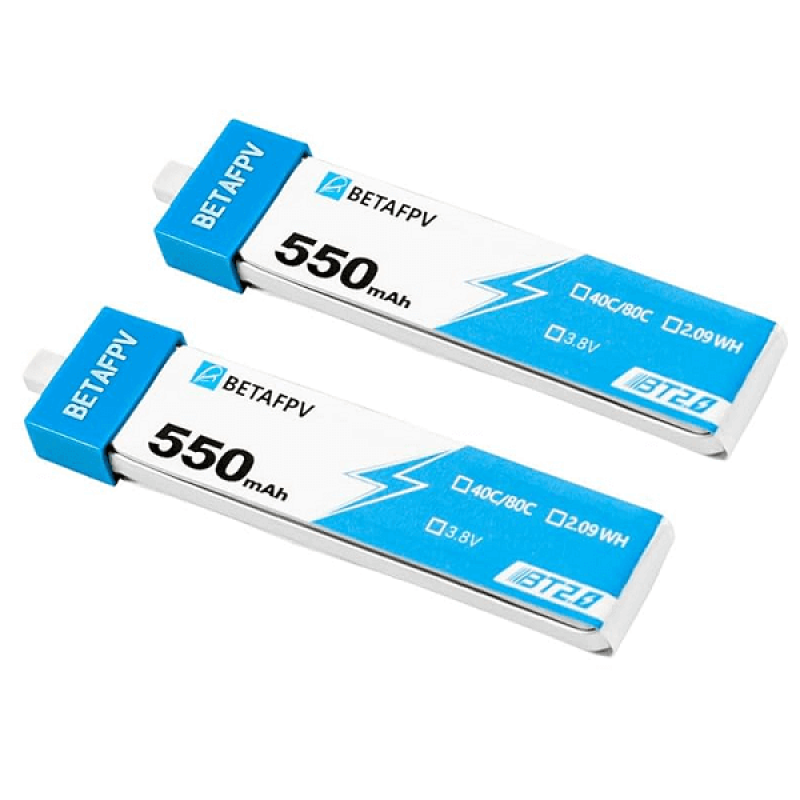 Акумуляторна батарея 2 шт на 550 mAh 1S BT2.0 для квадрокоптера BetaFPV Cetus X, Cetus Pro FPV