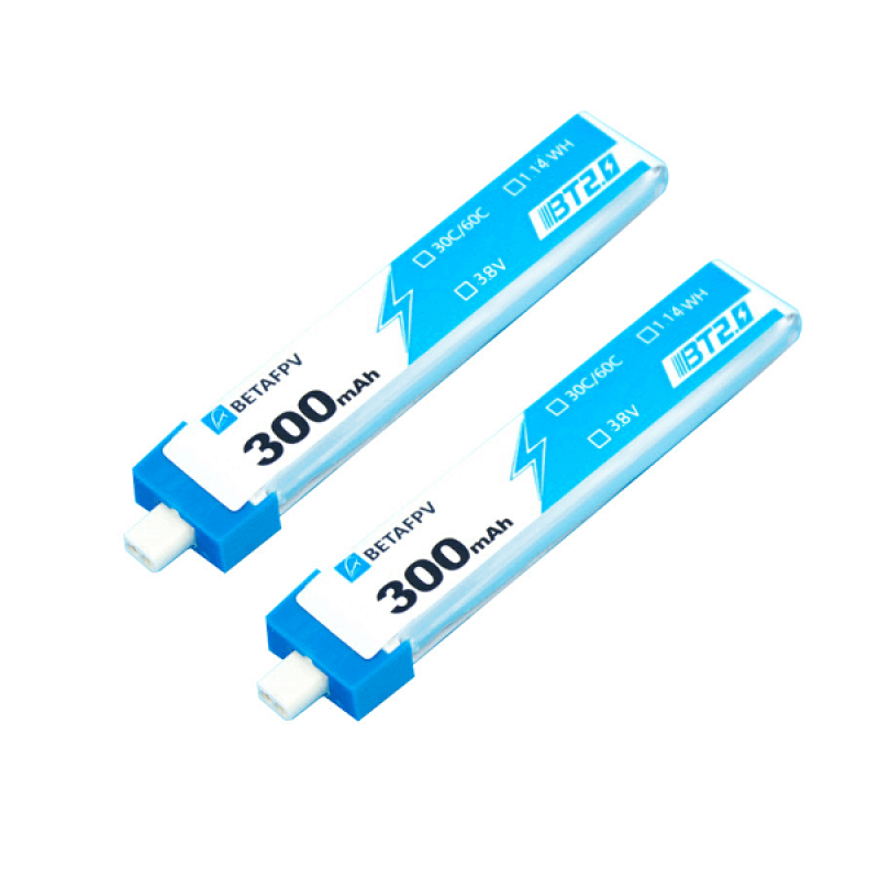 Акумуляторна батарея 2 шт BT2.0 300 mAh 1S 30C для квадрокоптера BetaFPV Meteor65 Pro