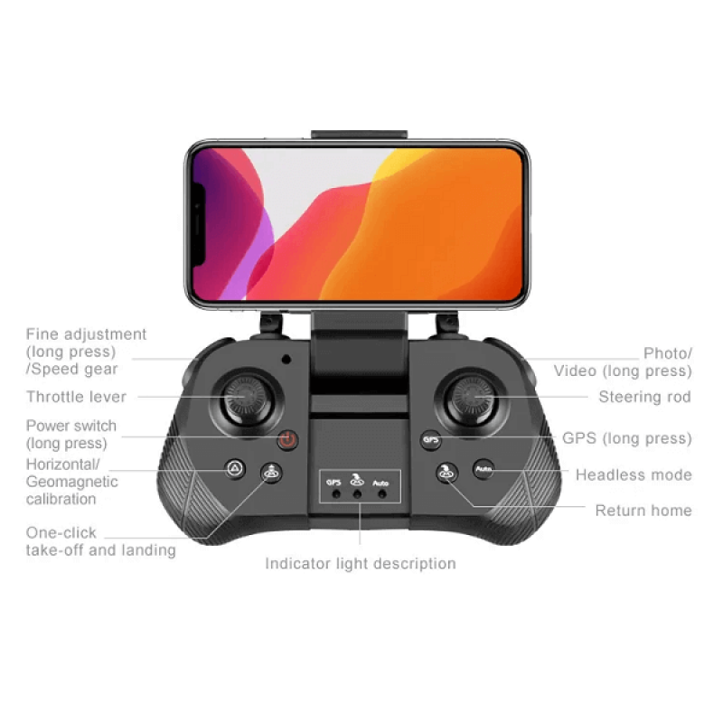 Квадрокоптер 4DRC F6 - дрон з 4K і HD камерами, FPV, GPS, барометр, до 1000м, 25 хвилин в кейсі