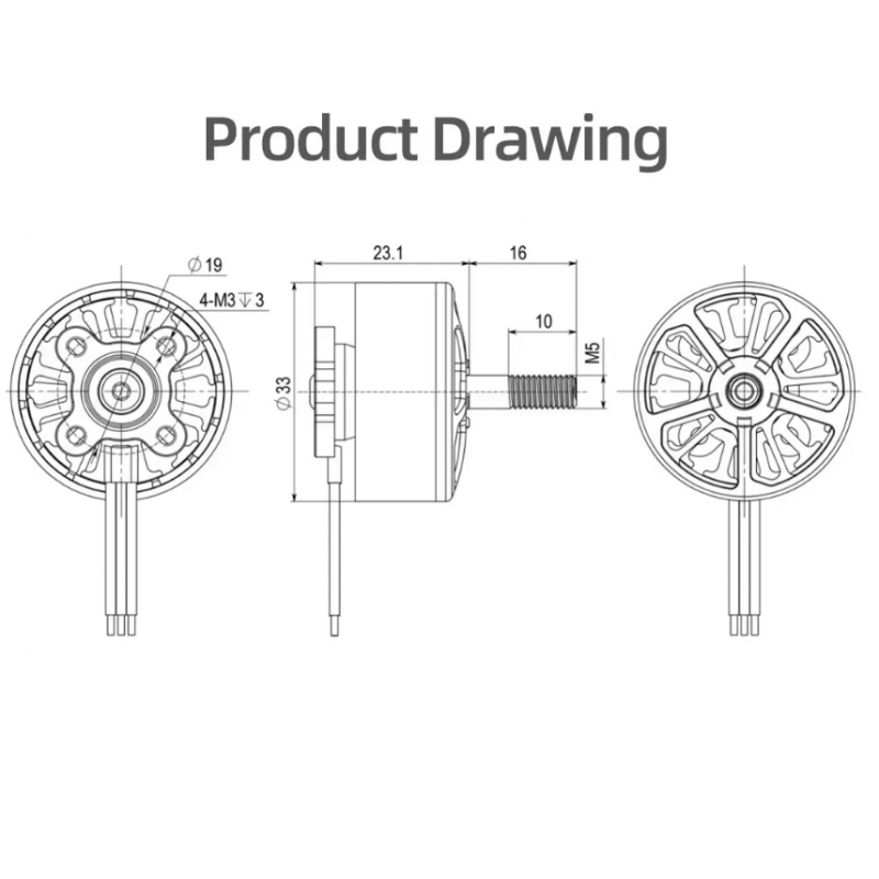 Безколекторний мотор GEPRC EM2810 1280KV