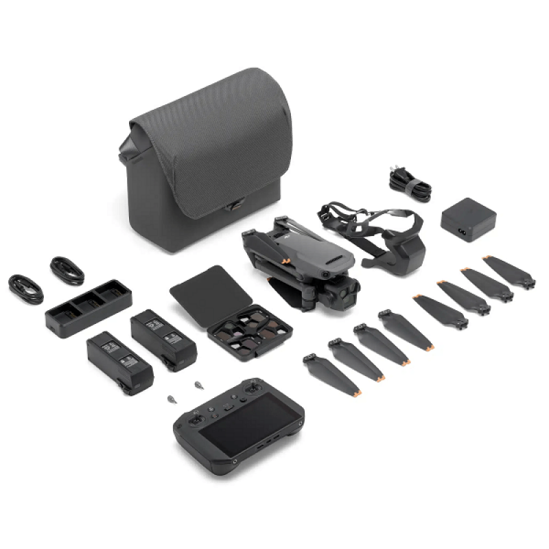 Квадрокоптер DJI Mavic 3 Pro Fly More Combo DJI RC Pro (CP.MA.00000662.01) − дрон з 5.1K камерою, GPS, БК мотори, до 28 км, 43 хвилин