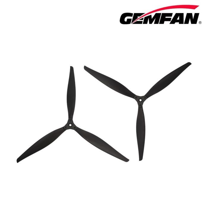 Пропелер для дрона Gemfan F1510 Folding 3 Blade Glass Fiber Nylon - Black 1CW + 1CCW (PMGNF1510-3A2)