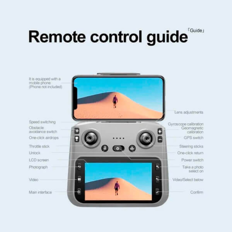 Квадрокоптер K19 MAX - дрон з FPV, GPS, уникненням перешкод, до 1200 м, до 20 хвилин у кейсі