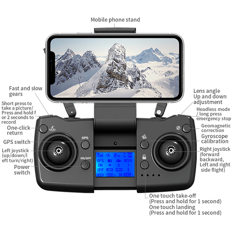 Квадрокоптер LYZRC L900 Pro SE Gray - дрон з 4K і HD камерами, ESC, FPV, GPS, БК мотори, до 1200м, 25 хвилин