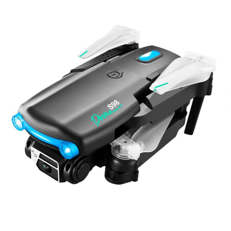 Квадрокоптер YLRC S98 Black - дрон з 4K і HD камерами, FPV, барометр, запобігання перешкодам, до 15хв в кейсі