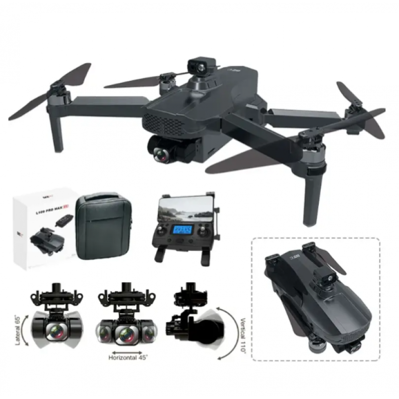 Квадрокоптер LYZRC L109 PRO MAX - дрон із gps, бк мотори, 3-осьовий підвіс, 4k hd камера, дальність до 3 км, до 26 хв. польоту