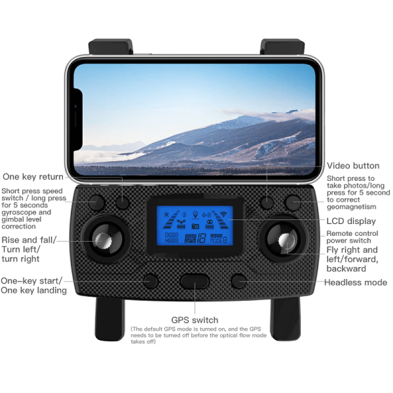 Квадрокоптер ZLRC SG906 Pro 3 MAX - дрон з 4K і HD камерами, GPS, БК мотори, розпізнавання перешкод, до 1200м, 26 хвилин в сумці