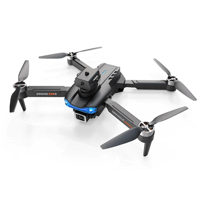 Квадрокоптер RC E99S Black - дрон з 4K і HD камерами, FPV, БК мотори, уникнення перешкод, до 20 хвилин в кейсі