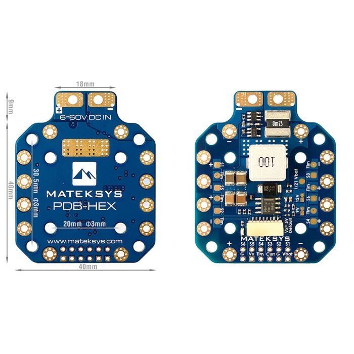 Плата розподілу живлення (PDB) MATEK PDB HEX (PDB-HEX)