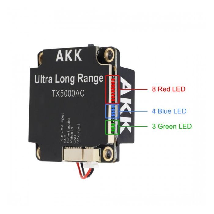 Відеопередавач (VTX) AKK Ultra Long Range 5W 4.9G-6G 96CH (TX5000AC)