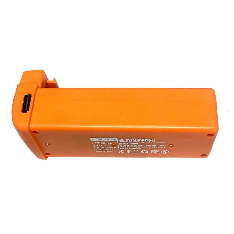 Акумулятор для дрона AE S156 - Li-Ion 1800 мА·год 3,7 В (до 15 хвилин польоту, помаранчевий)