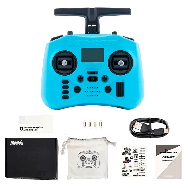 Пульт дистанційного керування RadioMaster Pocket Crush M2 ELRS 2.4 ГГц Iceberg Blue