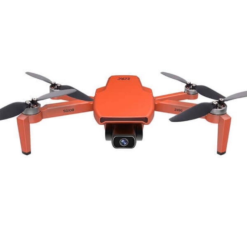 Квадрокоптер ZLRC SG108 S Orange - дрон з 4K і HD камерами, FPV, GPS, БК мотори, до 1000м, 25 хвилин в кейсі + злітний майданчик