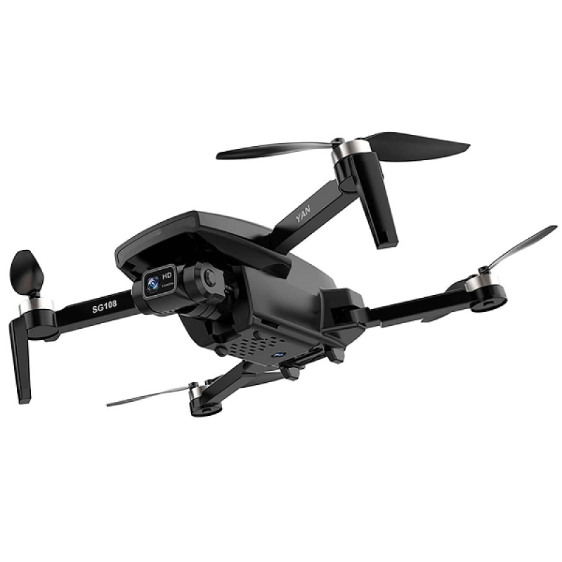 Квадрокоптер ZLRC SG108 Pro Black - дрон з 4K і HD камерами, FPV, GPS, БК мотори, до 1000м, 25 хвилин в кейсі