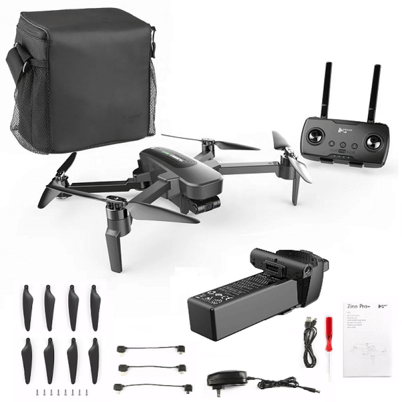 Квадрокоптер Hubsan Zino PRO Plus Combo - дрон з 4K камерою, FPV, GPS, БК мотори, до 8км, 43 хвилини