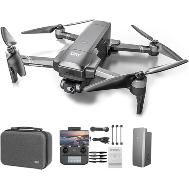 Квадрокоптер SJRC F22 S3 PRO 4K Pro - дрони з 4K 3-осьовий підвіс, 5G WI-FI, GPS, FPV, БК мотори, дальність 6 км, до 35 хв. польоту
