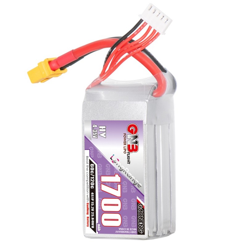 Акумулятор GAONENG GNB LiHV 4S 15,2 В 1700 мАг 60C XT30 LiPo для дальньої дії FPV дронів