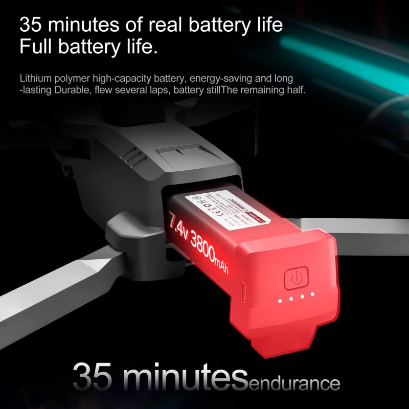 Квадрокоптер AOTULIGHT S155 - дрон з 2.7K камерою, FPV, GPS, 3-осьовим підвісом, пультом з екраном 7.2", уникненням перешкод 360 °, до 6000 м, до 40 хвилин в сумці